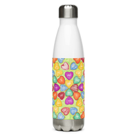 Insulated Stainless Steel Water Bottle 17oz Wht-72 Names of God-28-Soulmate-Shin Aleph Yud